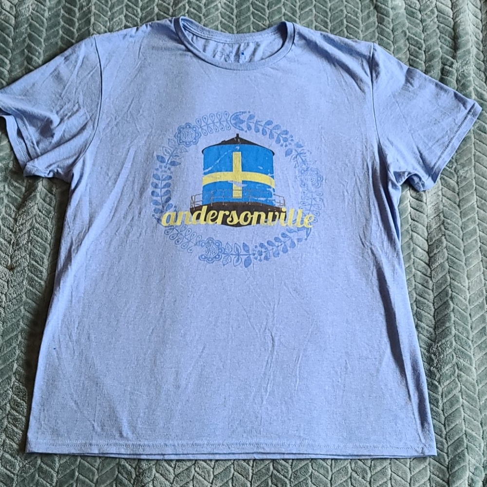 Andersonville Chicago blue men's tee L